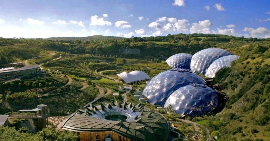 eden project Cornualles, día soleado